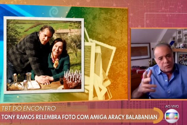 Ao vivo no 'Encontro', Tony Ramos emociona com homenagem à Aracy Balabanian - Reprodução/Globo