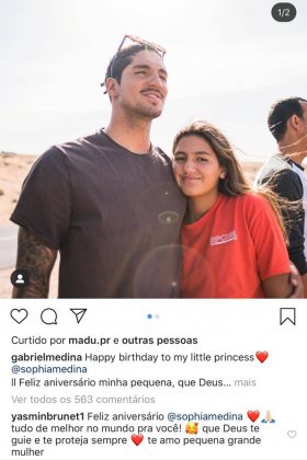 Yasmin Brunet faz comentário sobre irmã de Medina