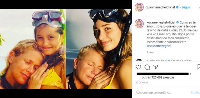 Xuxa mostra foto rara com Sasha Meneghel 