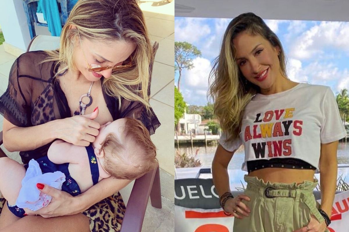 A cantora Claudia Leitte e a filha Bella A cantora Claudia Leitte e a filha Bella