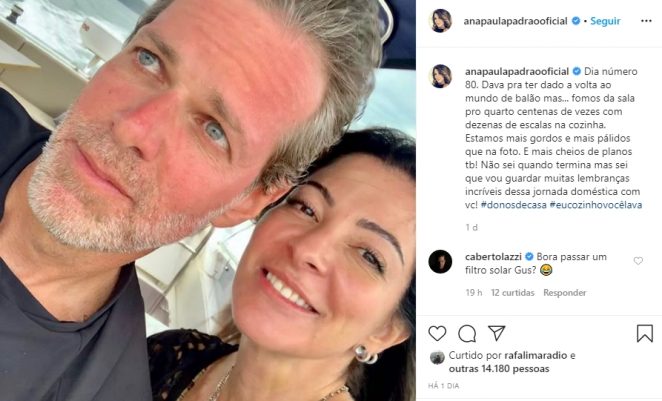 Ana Paula Padrão e namorado reprodução Instagram