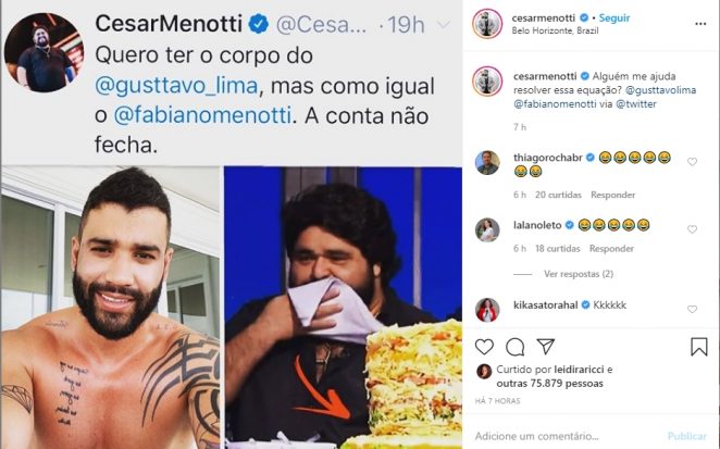 Cesar Menotti reprodução Instagram