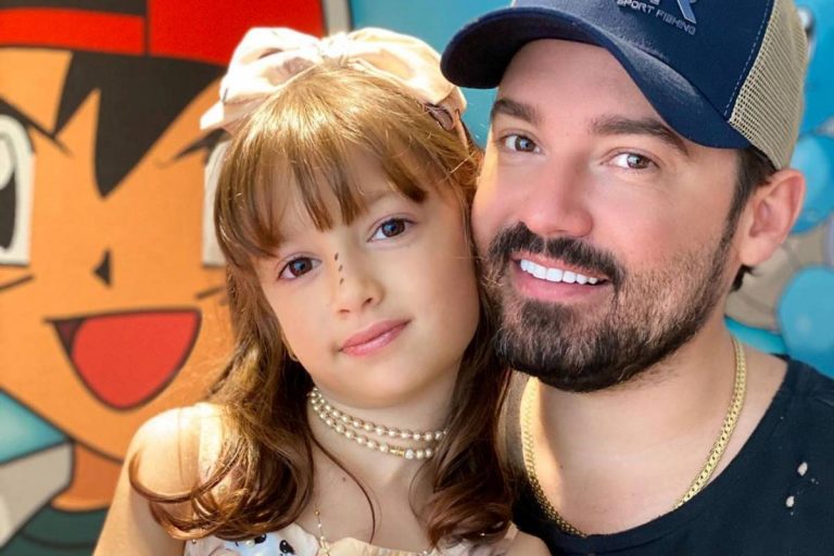 Sertanejo Fernando Zor celebra aniversário da filha caçula
