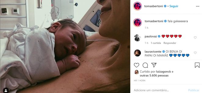 filho Benjamim reprodução Instagram de Tomas Bertoni