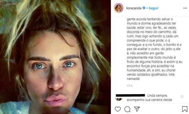 Carolina Dieckmann desabafa sobre momento complicado: "Força"