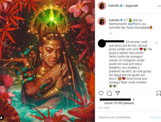 Ludmilla ganha presente e fica emocionada