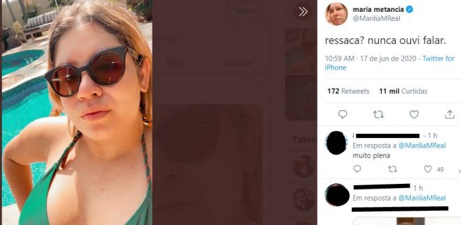 Marília Mendonça curte piscina para espantar ressaca