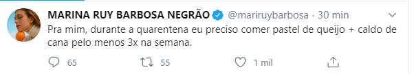 Marina Ruy Barbosa revela mania durante quarentena