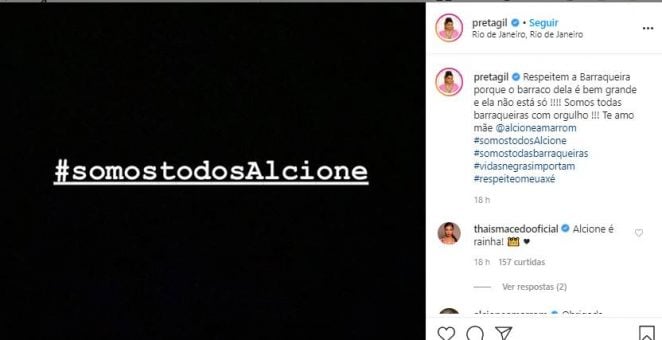 Preta Gil defende Alcione após ataques 