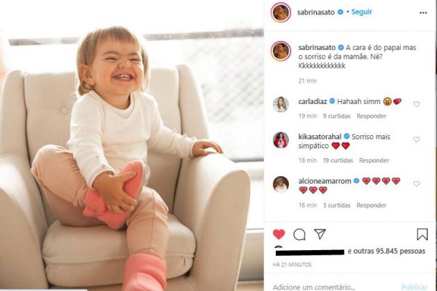 Reprodução Instagram Sabrina Sato encanta ao falar de semelhança com Zoe