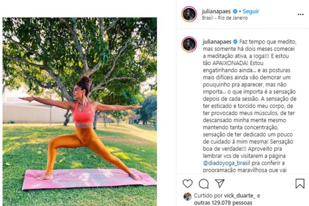 Juliana Paes revela atividade nova na quarentena: "Apaixonada"