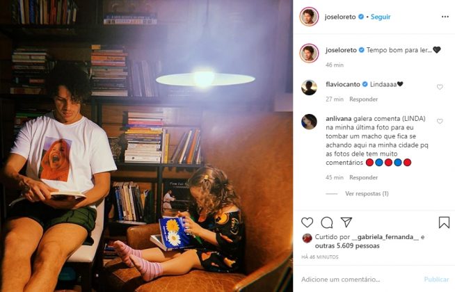 José Loreto e a filha Bella foto instagram