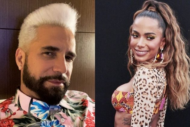 Latino e Anitta reprodução Instagram montagem Área Vip