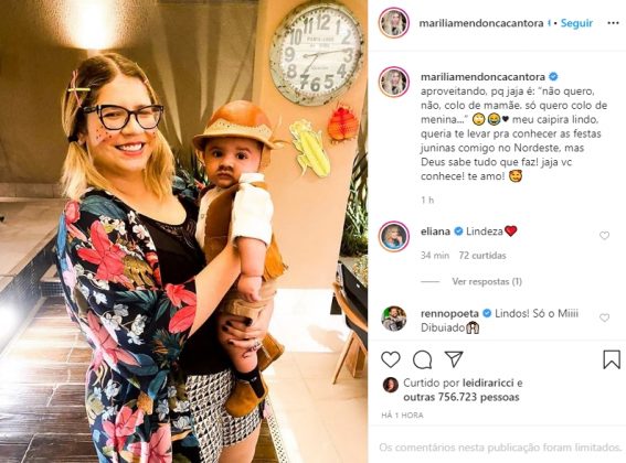 Marilia Mendonça e o filho Léo reprodução Instagram