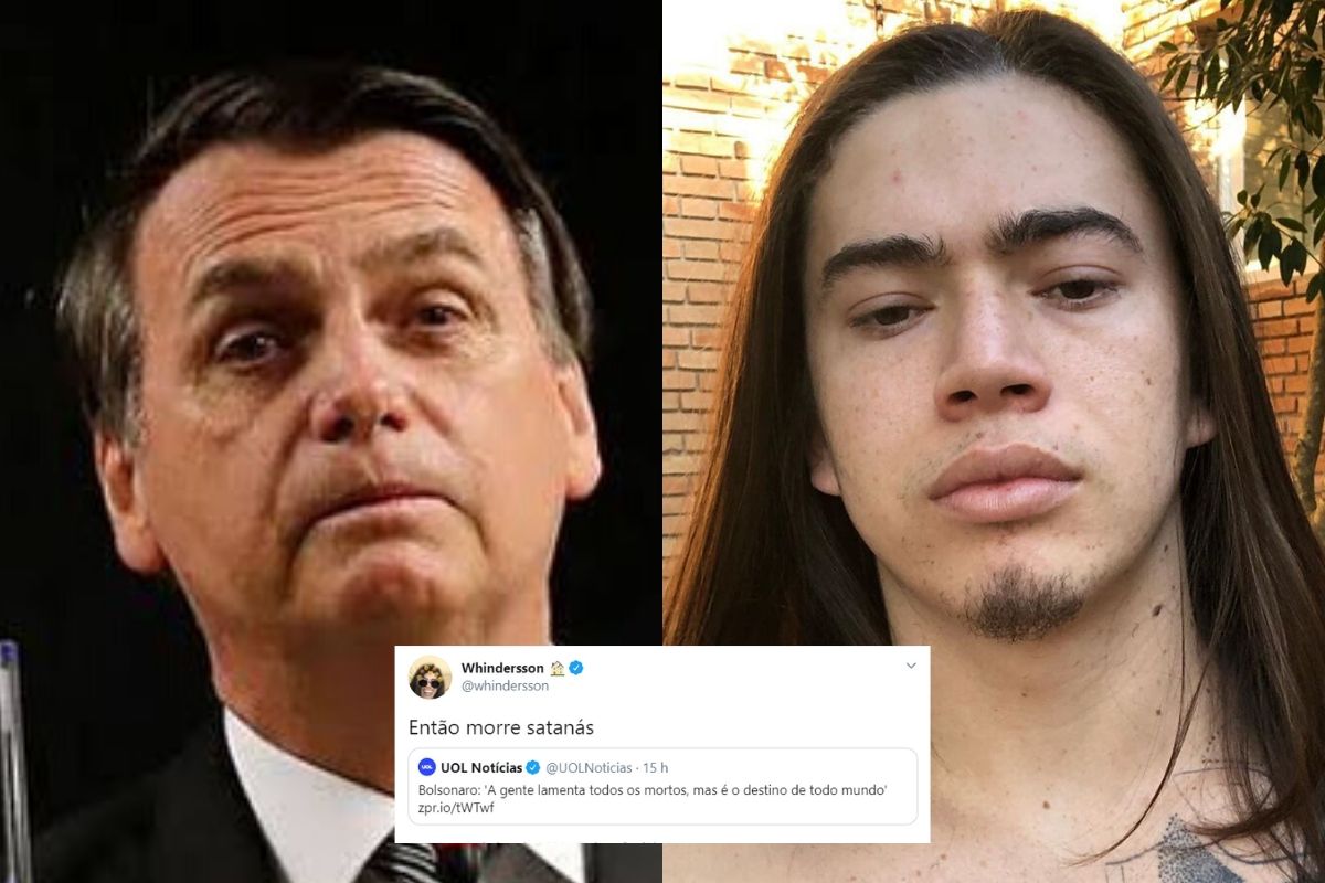 O comentário feito pelo humorista no Twitter - Reprodução: Instagram e Twitter (Montagem: Área VIP)