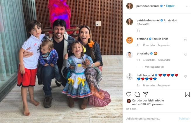 Patrícia Abravanel e família reprodução Instagram