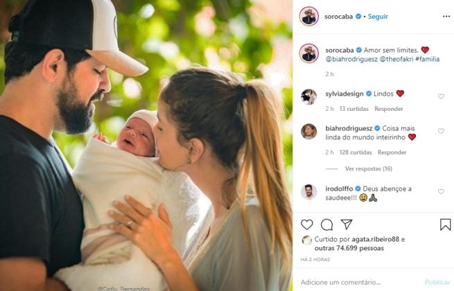 Sertanejo Sorocaba e família reprodução Instagram