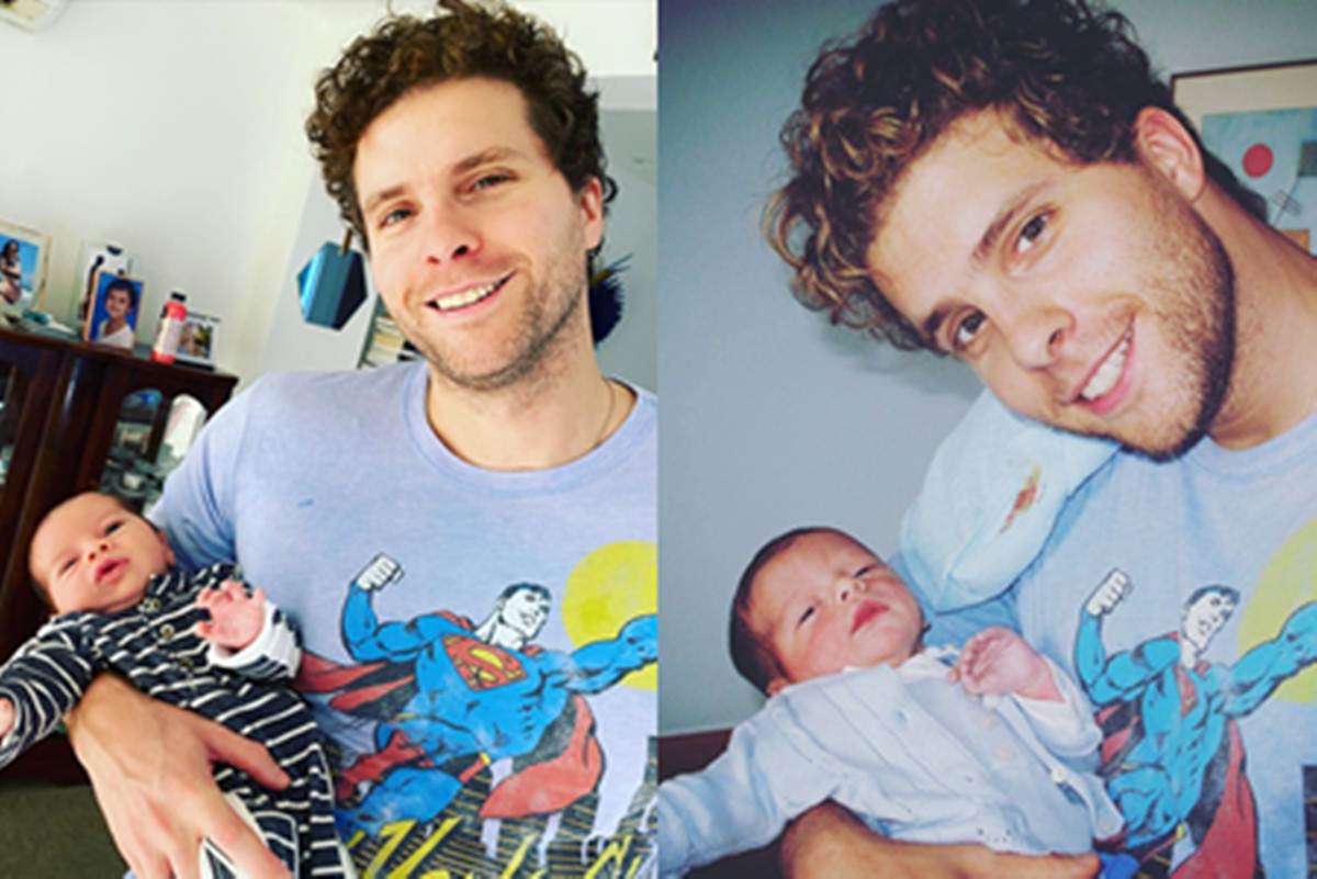 Thiago Fragoso com os filhos Martin e Benjamin - Instagram