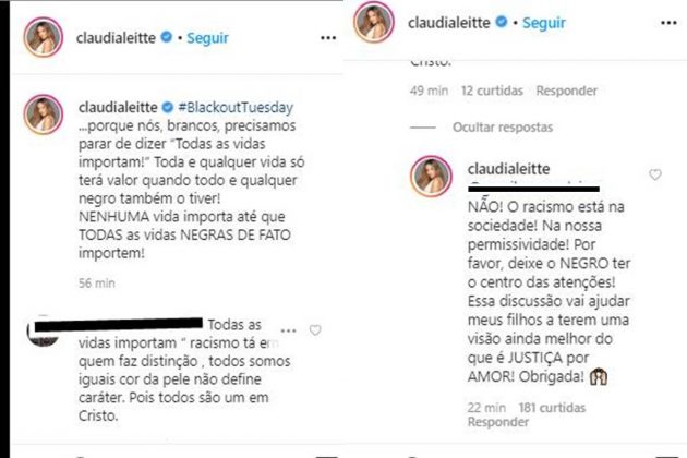 Internauta se incomoda com comentário feito por Claudia Leitte e cantora rebate