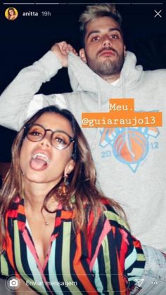 Reprodução Instagram Stories Anitta posa com Gui Araújo e se declara: "Meu"