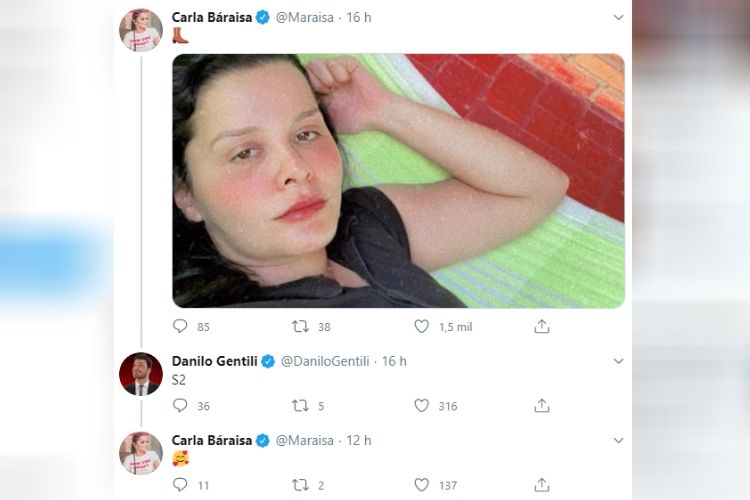 A troca de afagos entre a cantora sertaneja Maraisa e Danilo Gentili