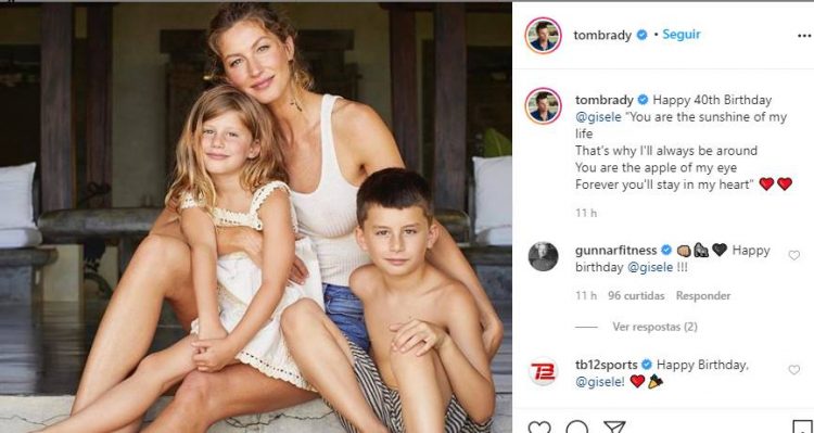 Gisele Bündchen completa 40 anos e ganha declaração do marido