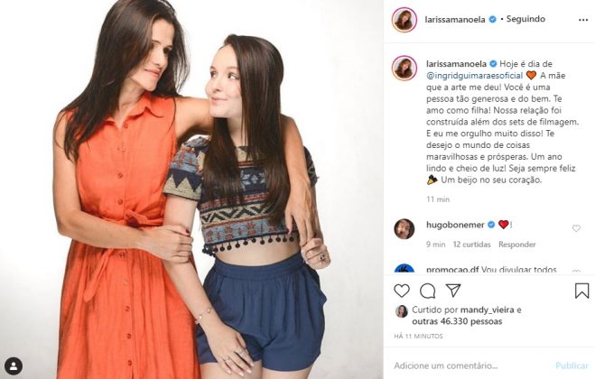 Larissa Manoela e Ingrid Guimarães reprodução Instagram