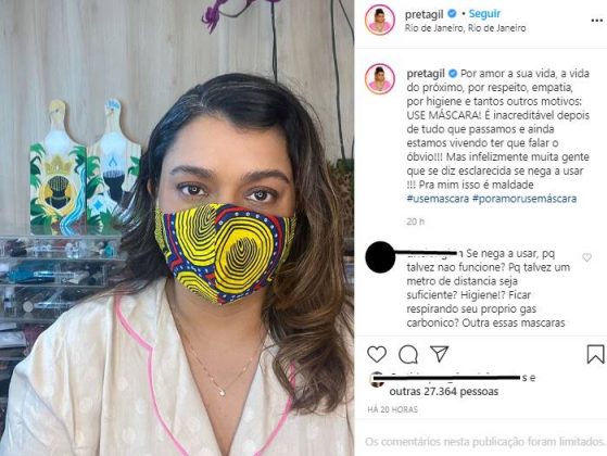 Preta Gil se revolta com situação: "É inacreditável"