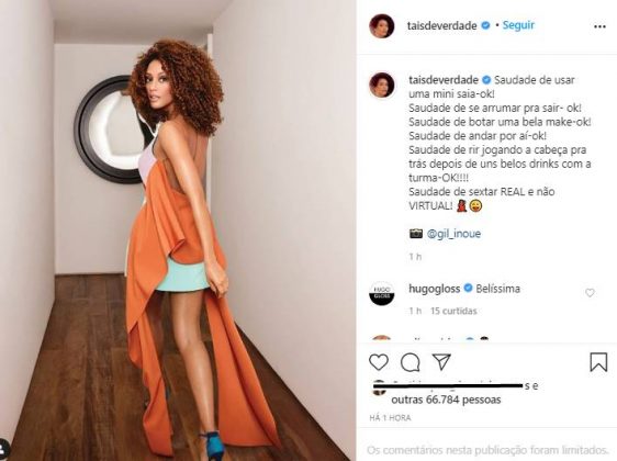 Taís Araújo relembra momento e lamenta: "Saudades de sextar"