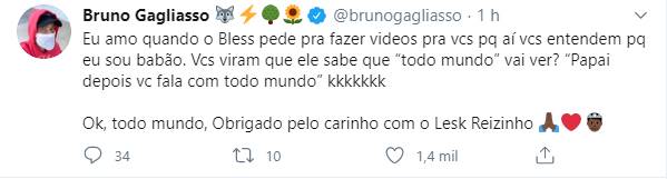 Bruno Gagliasso mostra momento fofo do filho e se derrete: "Sou babão"