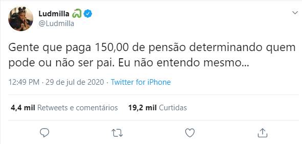 Ludmilla rasga o verbo sobre polêmica envolvendo Thammy Miranda