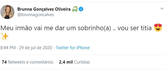 Brunna Gonçalves, esposa de Ludmilla, anuncia grande novidade