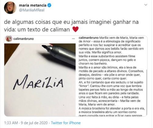 Sertaneja Marília Mendonça ganha homenagem e declara: "Muito emocionada"