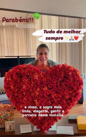 Glória Pires ganha homenagem de genro: ''A sogra mais linda do mundo'' - Foto: Reprodução/Instagram@paulodalagnoli