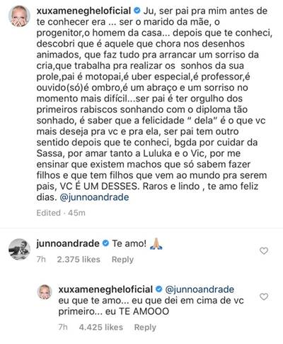 Xuxa faz revelação sobre relacionamento com Junno Andrade