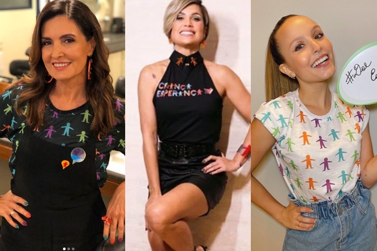 Fátima Bernardes Flávia Alessandra e Larissa Manoela foto reprodução Instagram Fátima Bernardes Flávia Alessandra e Larissa Manoela foto reprodução Instagram