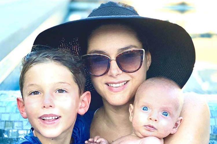 Fernanda Machado com os filhos Lucca e Leo - Foto: Instagram