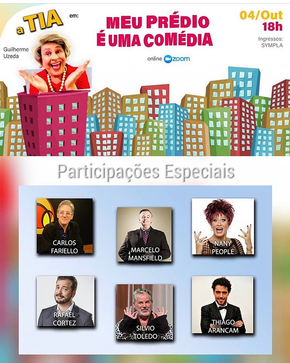 O flyer do espetáculo protagonizado por Tia, personagem de Guilherme Uzeda - Reprodução: Instagram