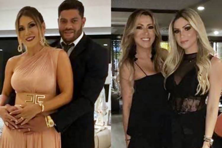 Iran com o ex, o jogador Hulk, e com a sobrinha, Camila Hulk nega que sobrinha de Iran Ângelo tenha sido pivô de separação - Foto: Reprodução/ Instagram