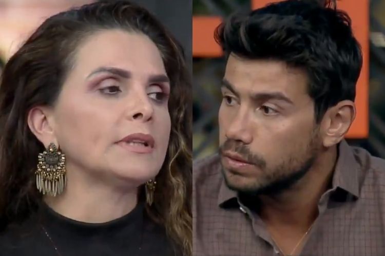 Luiza Ambiel e Mariano - Reprodução: Record (Montagem: Área VIP)