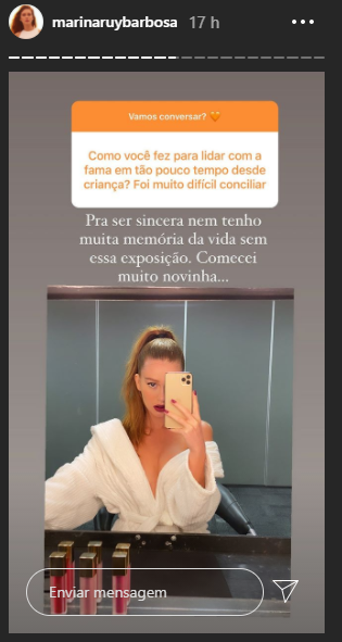 Marina Ruy Barbosa conta como reagiu à fama e a exposição desde criança - Foto: Reprodução/ Instagram@marinaruybarbosa
