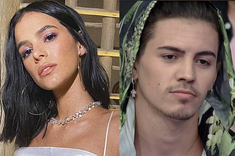 Bruna Marquezine e cantor Biel, de 'A Fazenda 12' - Reprodução (Montagem: Área VIP)