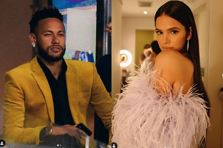 Neymar Jr. e Bruna Marquezine foto reprodução Instagram montagem Área Vip