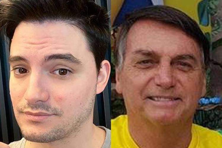 Felipe Neto; Jair Bolsonaro - Fotos: Instagram/Montagem