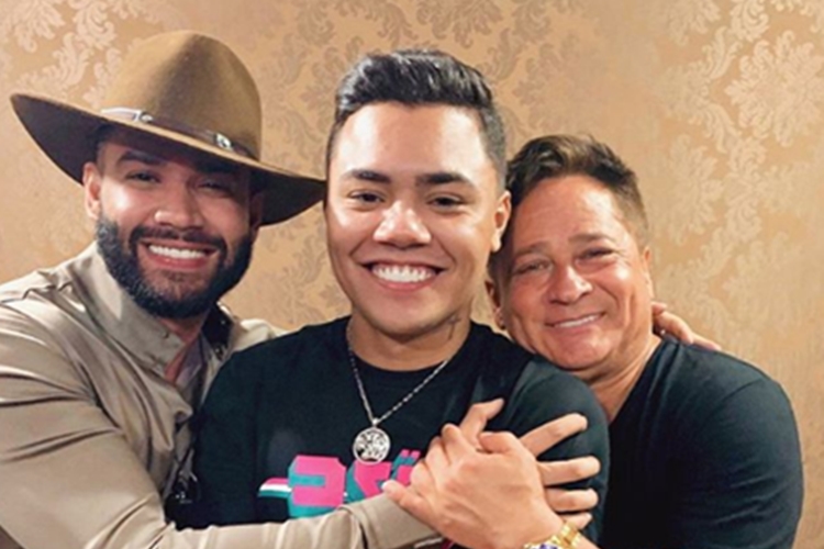 Gusttavo Lima, Felipe Araújo e Leonardo foto reprodução Instagram Gusttavo Lima, Felipe Araújo e Leonardo foto reprodução Instagram