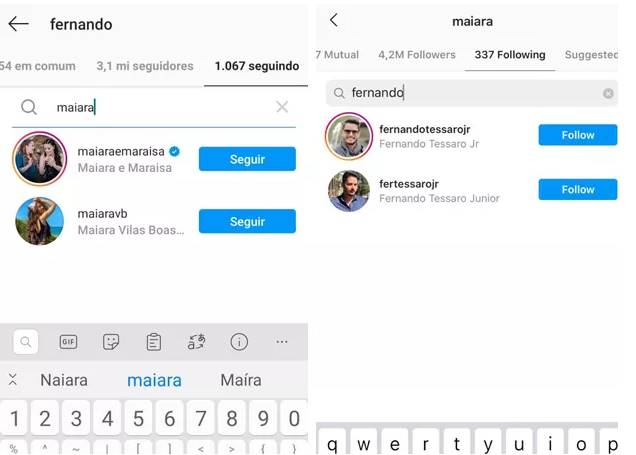 Mais uma vez Maiara e Fernando Zor deixam de seguir nas redes sociais - Foto: Reprodução/Print do Instagram