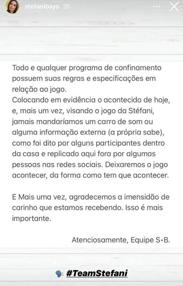 Reprodução Instagram Stories