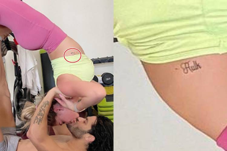 Camila Ângelo faz tatuagem romântica para Hulk Paraíba - Foto: Reprodução/Instagram@hulkparaiba