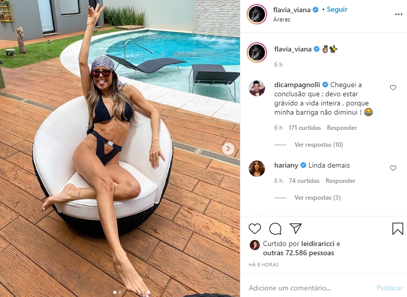 Flávia Viana foto reprodução Instagram Flávia Viana foto reprodução Instagram