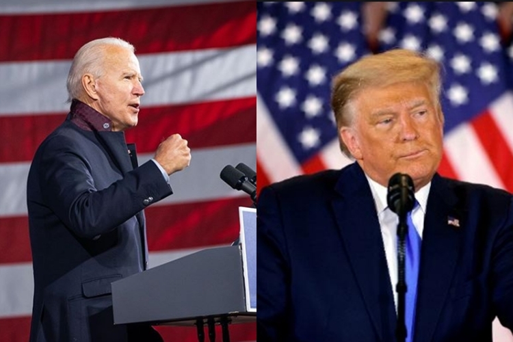 Joe Biden e Donald Trump foto reprodução Instagram e montagem Area Vip Joe Biden e Donald Trump foto reprodução Instagram e montagem Area Vip